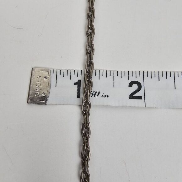 Vtg JJ Jonette Large Pewter Fish Pendant Necklace Open Mouth Red Rhinestone Eye - Picture 11 of 15